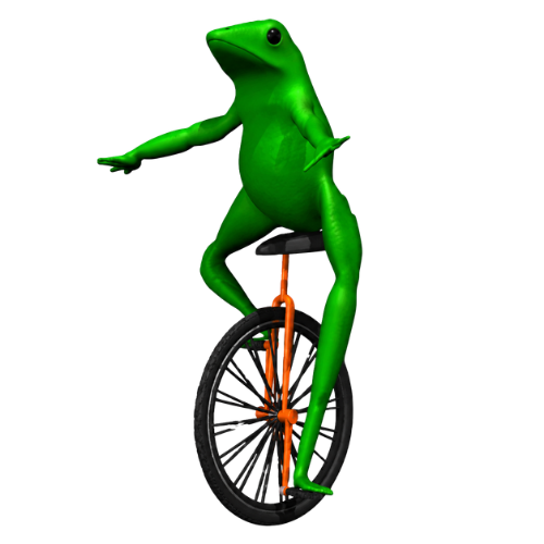 Dat Boi, the green frog riding a unicycle, mascot of the $datboi token